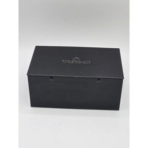 Vintage Wilson England Goggles Case‎ Black Metal Hinged Box Storage